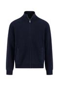 Fynch Hatton - Marino Cashmere Zip-Up Cardigan, Navy
