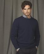 Magee - Cillian Crew Neck Jumper, Indigo Blue
