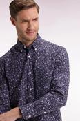 Eden Park - Cotton Straight-Cut Shirt, Navy Floral Pattern (L Only) image