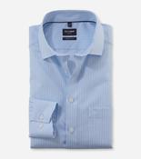 OLYMP - Luxor Business Shirt, Modern Fit, Global Kent, Striped Blue
