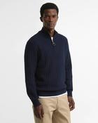 Barbour - Herringbone Knitted Half Zip, Navy