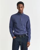 GANT - Sacker Rib Half-Zip, Dark Jeansblue Melange