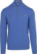 GANT - Superfine Lambswool Half Zip, Rich Blue (XXL Only)