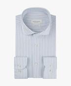 Profuomo - Cotton Linen Cutaway SF Shirt, Blue Oxford Stripe image