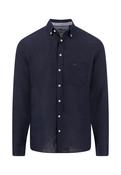 Fynch Hatton - Linen Button-Down Collar Shirt, Navy