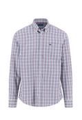 Fynch Hatton - Check Pattern Cotton Shirt, Deep Merlot