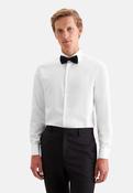 Seidensticker - Slim Fit Twilled Double Cuff Shirt, White