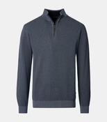 Casa Moda - Knit Troyer Half-Zip Sweater, Silver Blue image
