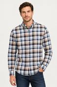 Fynch Hatton- Premium Flannel Check Shirt, Tabacco image