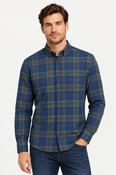 Fynch Hatton- Premium Cotton Check Shirt, Navy image
