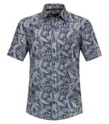 Casa Moda - Short Sleeve Linen Shirt, Tropical Print image