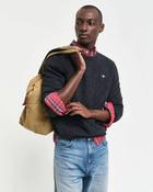 GANT - Extrafine Lambswool C-Neck, Dark Charcoal Melange