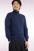 Eden Park - Wool Blend Trucker Neck Quarter-Zip, Blue