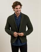 Magee - Inver Rib Cardigan, Forest Green