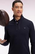 Eden Park - Long-sleeve Cotton Polo Shirt, Navy image