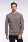 Eden Park - Honeycomb Cotton Round Neck, Stone Beige