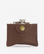 Barbour - 4oz Hinged Hipflask, Brown
