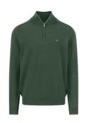 Fynch Hatton - Sweater With Zip, Dark Leaf