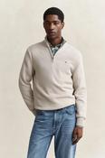 GANT - Casual Cotton Half-Zip Sweater, Seed Melange image