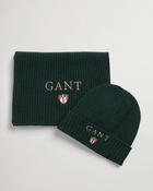 GANT - Scarf &amp; Beanie Set, Tartan Green