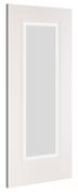 Nm11g Glazed Paint Grade Door 6'6" x 2'6 Frosted Clear Border
