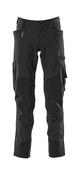 Mascot Black Stretch Trousers - 32 Inch Waist / 32 Inch Leg with Knee Pad Pockets 