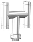 System 2 T/Wall S/S Ins 150mm H Cowl