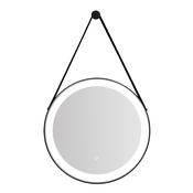 Tema Florence IP44 Black Round 60cm Mirror image
