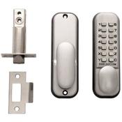 Codelock Func/Mort Latch S/Grey comes with Dual B/Plate image