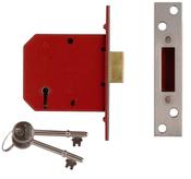 Union P/P Lock &amp; Fitting 5-Lvr Deadlock 2.5" Brs
