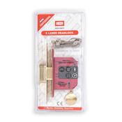 Union P/P Lock &amp; Fitting 5-Lvr Sashlock 2.5" Brs