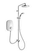 Mira Vigour Dual Thermostatic Power Shower - White/Chrome Finish