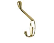 Hat &amp; Coat Hook Brass (1)