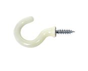 Cup Hooks White 1.1/2 (4)