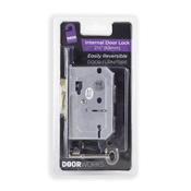 2 Lever Internal Door Lock Antique Brass 63mm Blister Pack