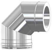 System 2 T/Wall S/S Ins 125mm x 90deg Bend