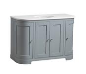 Lansdown Curved Worktop Unit 1200mm Double Mineral Blue