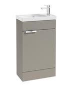 Stockholm 50cm Floor Standing Vanity Unit Khaki Matt Chrome Handle