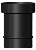 System 7 Vitreous Enamel Flue 125mm Increaser Ve Matt Black