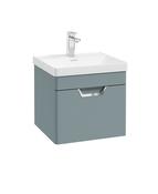 Freya 50cm Wall Hung Drawer Unit Matte Coral Green W Chrome Handle