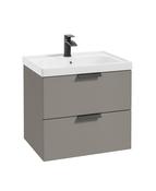 Stockholm Wall Hung Khaki Matt Unit &amp; Black Handle 60cm