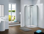 S/Line Capella Curved Quad Dr 1000mm Telescopic Slimline 1950