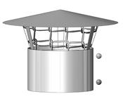 System 35 5" T/Wall Flexi Flue S/F Cowl &amp; Guard 35-125-Clbg-Sf