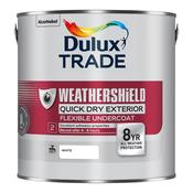 Dulux Trade Weathershield Quick Dry Exterior Flexible Undercoat White 2.5l