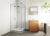Verve Corner Entry Shower Door 700mm Silver Vce70sc *