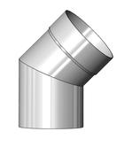 System 1 S/Wall Solid Fuel 125mm x 45deg Bend