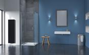 Flair Frameless Corner Pivot 90 Silver