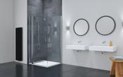 Flair Frameless Corner Pivot 120 x 90 Silver