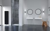 Flair Frameless Pivot Door 70 Silver Frameless New