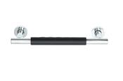 Soul Chrome Grab Bar 30cm Black Rubber Grip Soul
